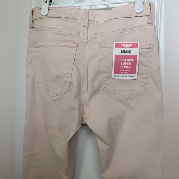 Refuge Miami high waist skinny denim-color blush/soft pink-size 5 US-stretch - Picture 2 of 13